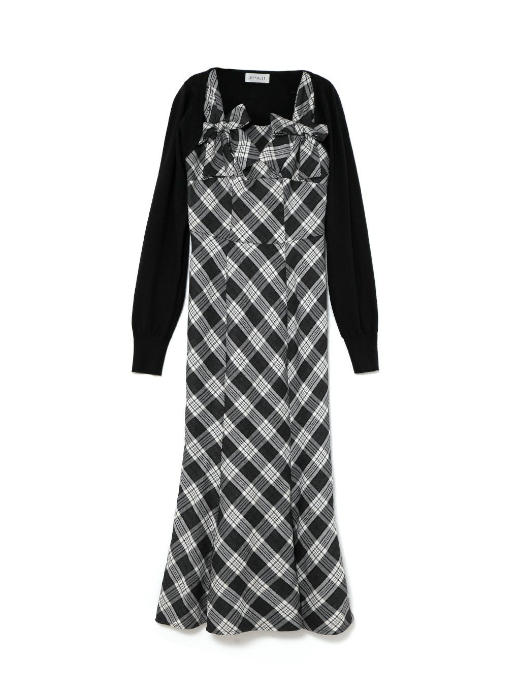 【BUBBLES】ダブルリボンロングワンピース