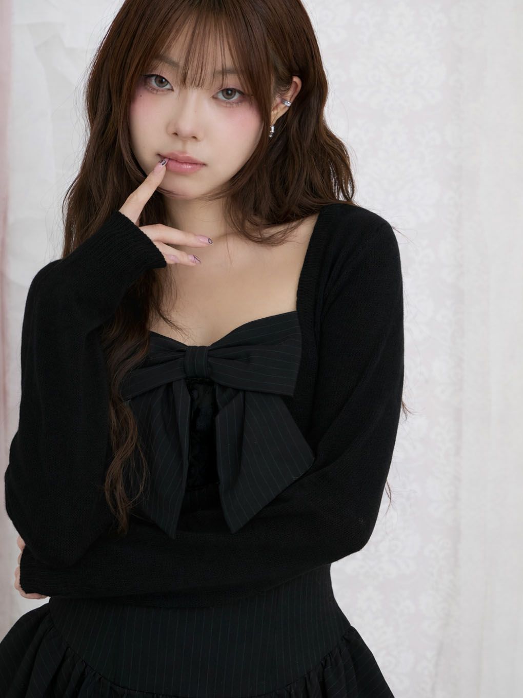 【BUBBLES】リボンキャミアンサンブルワンピース