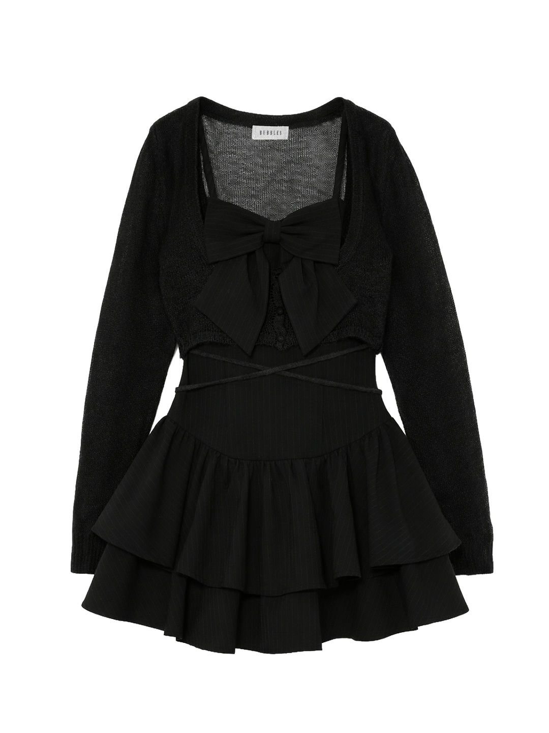 【BUBBLES】リボンキャミアンサンブルワンピース