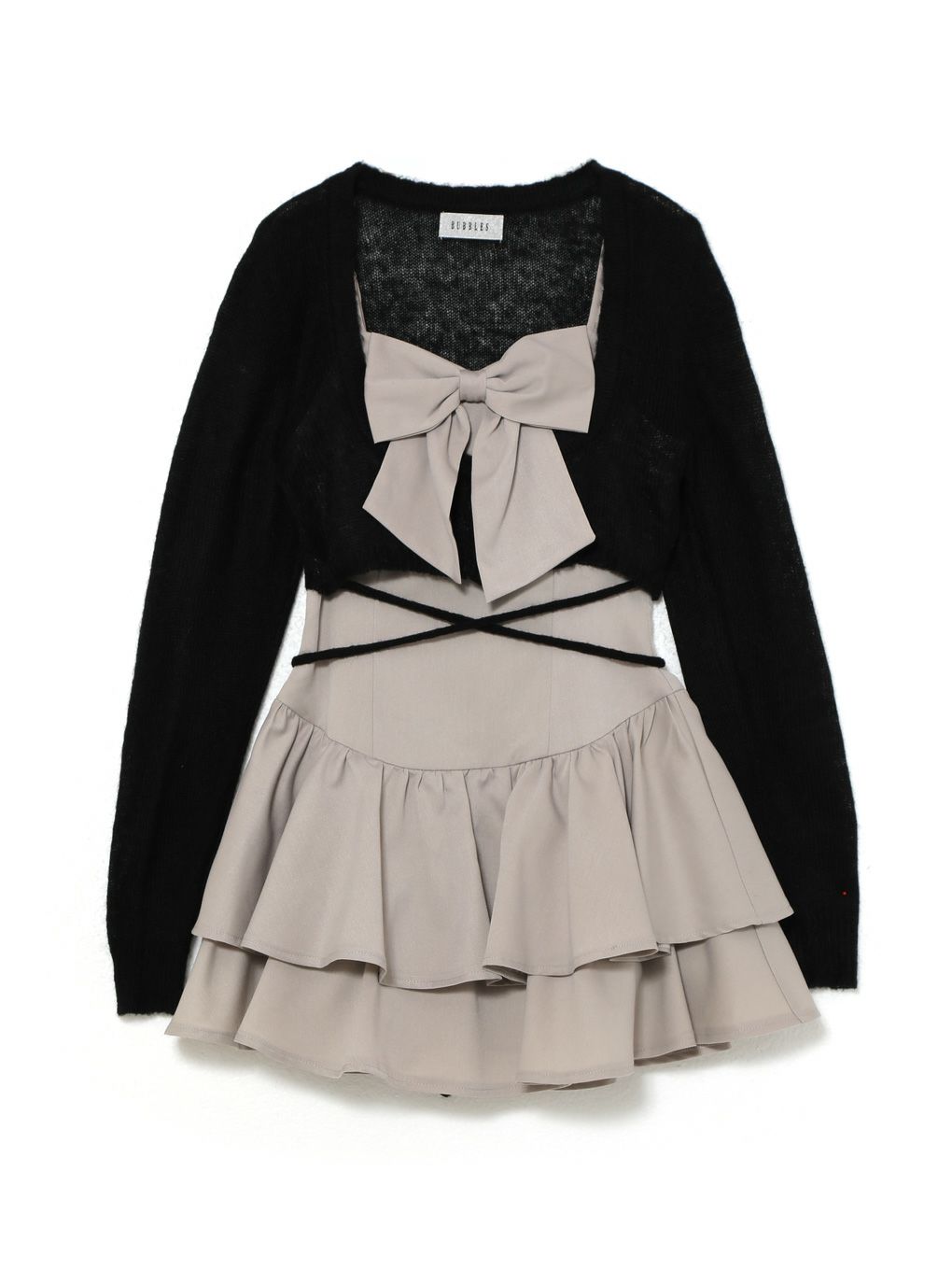 【BUBBLES】リボンキャミアンサンブルワンピース