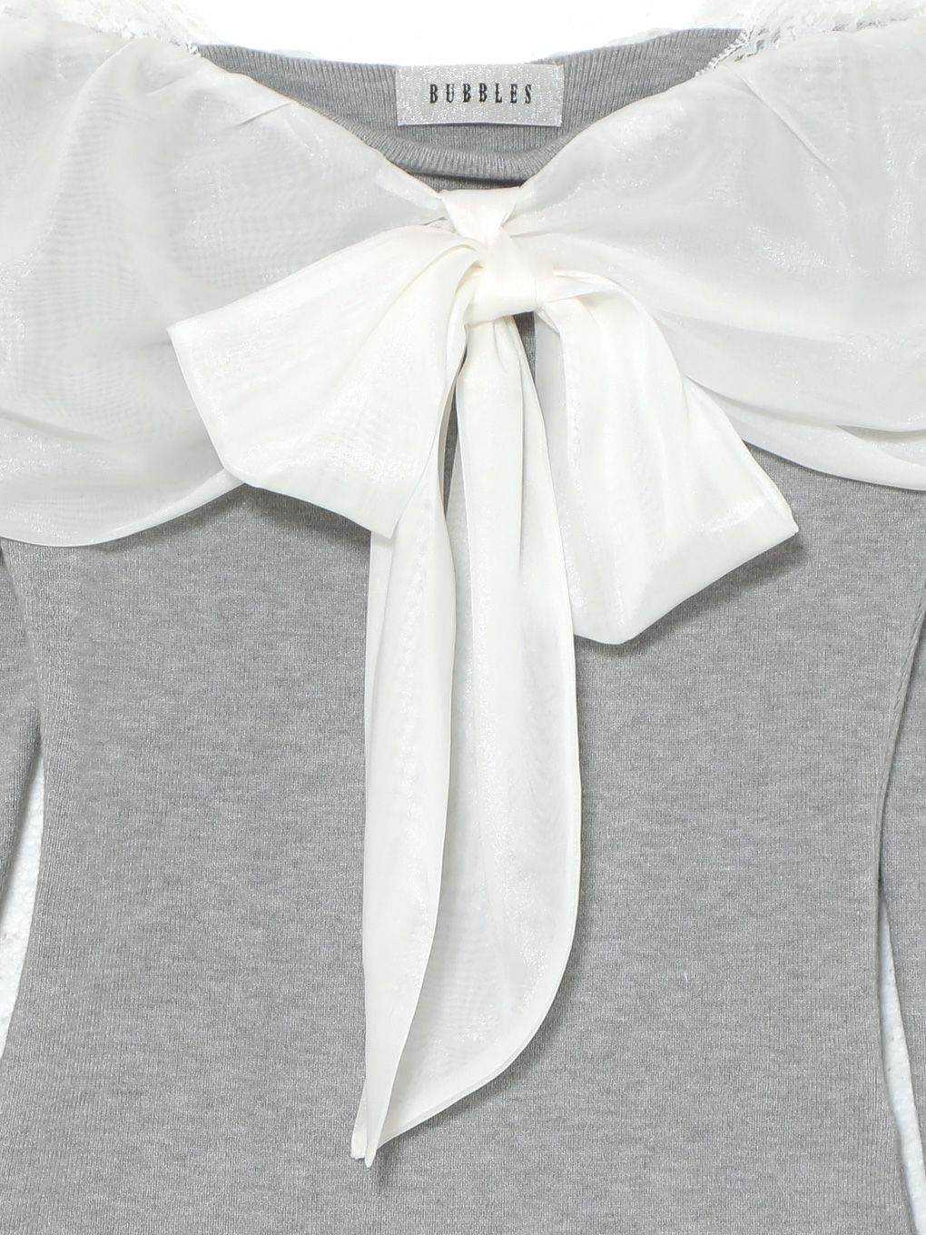 【BUBBLES】リボンギャザーニット
