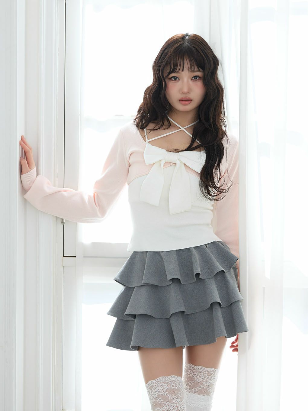 【BUBBLES】ハイウエストティアードスカパン