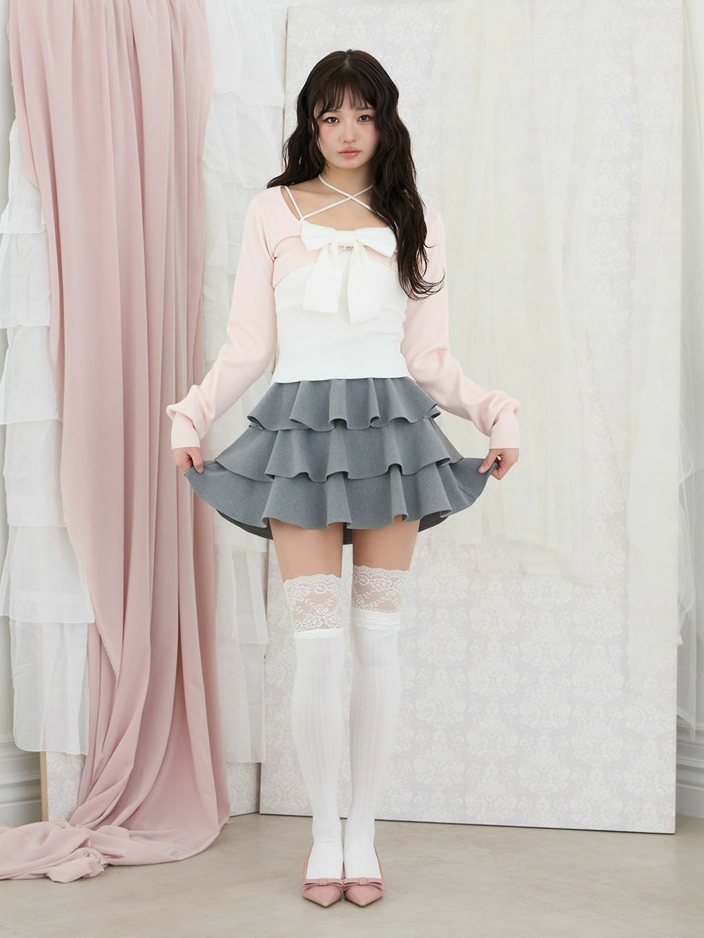 BUBBLES】リボンニットアンサンブル | sparkling mall online store